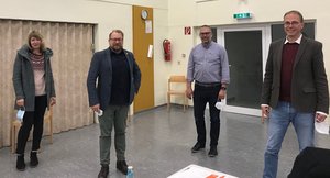 Die Grüne Fraktion in der GVE (von links: Sybille Mosbacher, Philip Liening, Frank von der Ohe, Matthias Kluber